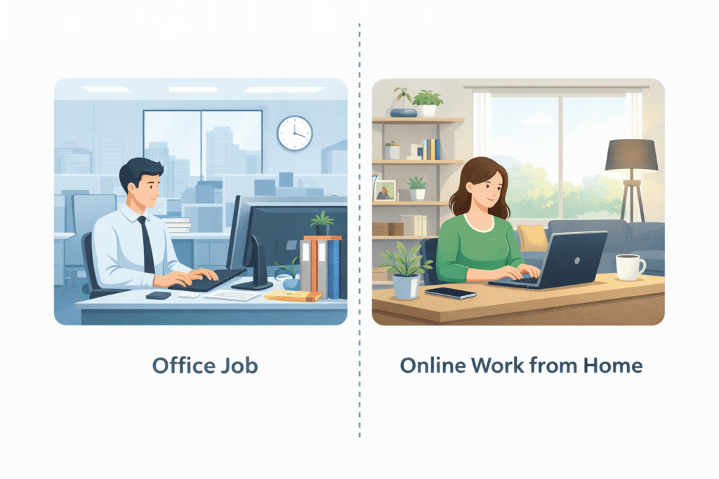 Online Earning vs Traditional Jobs