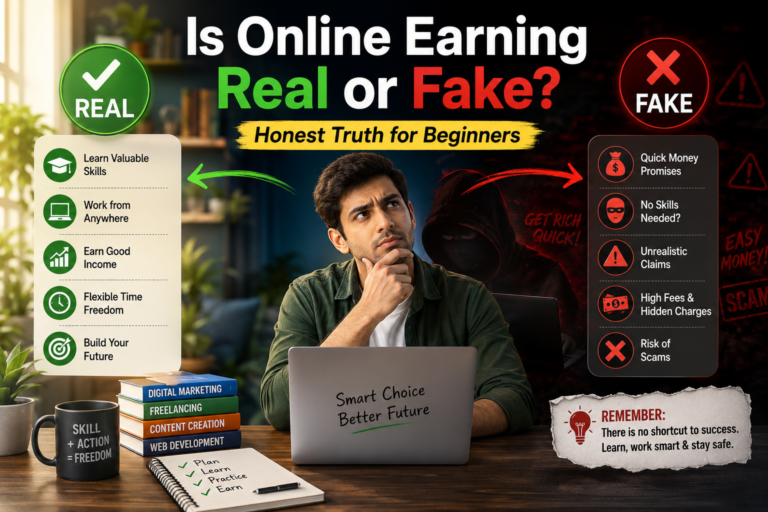 Is Online Earning Real or Fake? Honest Truth for Beginners (2026 Guide)
