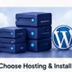 WordPress website-building workflow from hosting to publishing